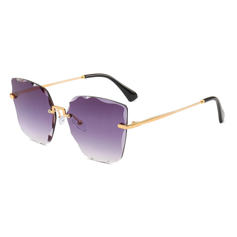 Wholesale PC Frameless Trimmed Women's Sunglasses